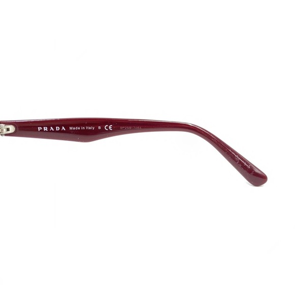 Prada VPR11R UAN-1O1 Dark Red Burgundy Cat Eye Eyeglasses Frames 50-17 140 Italy - Picture 9 of 12